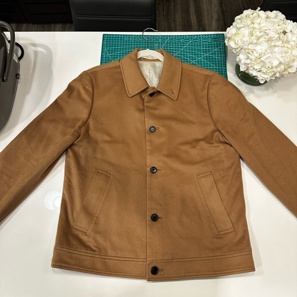 Club Monaco Camel Zip-up Jacket, Wool-Cashmere blend - Size Medium